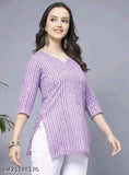 Lavender Short Kurti, Stylish Women's Pure Cotton kurti